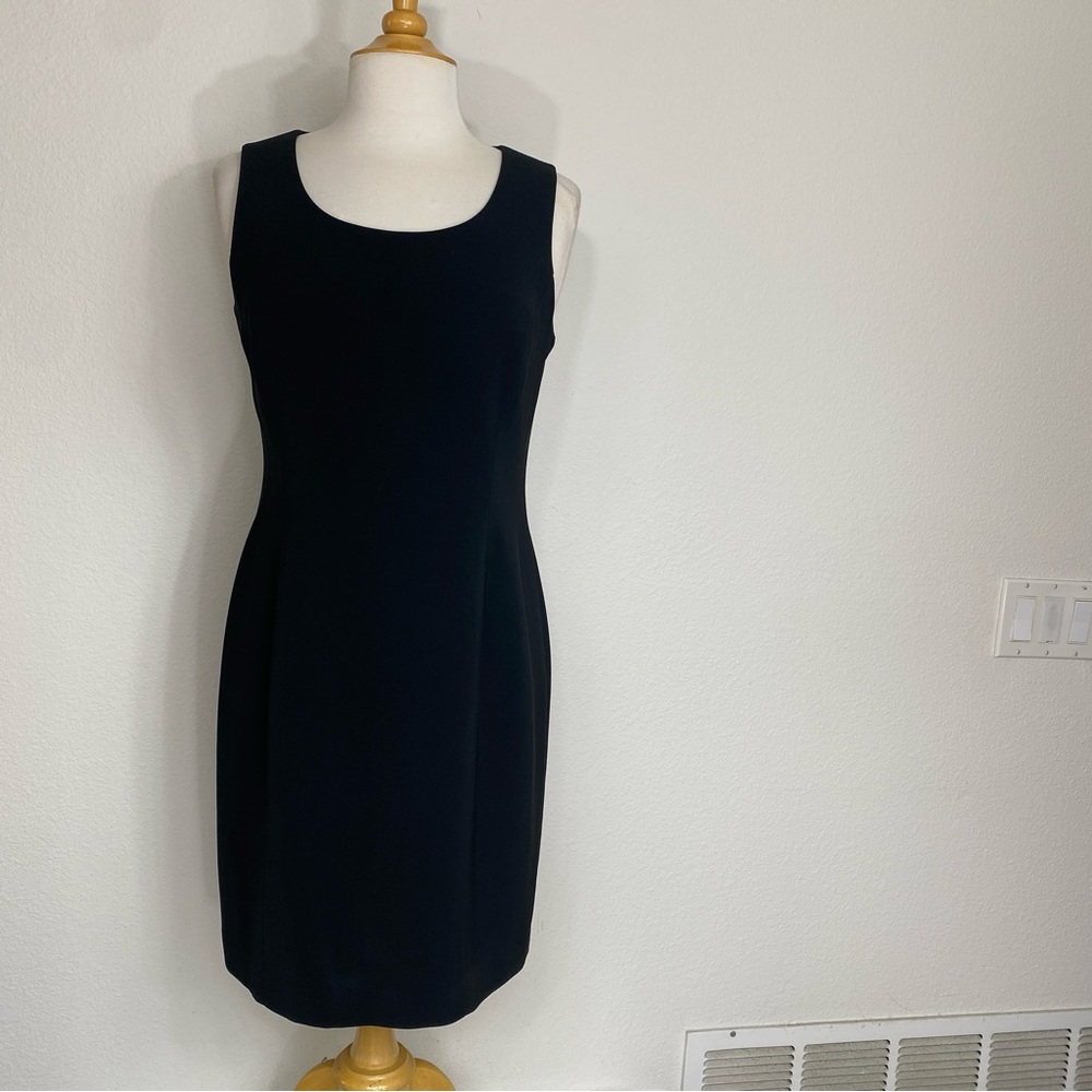 Preview Collection Petites Black Scoop Sleeveless Classic Shift Dress Size 10P